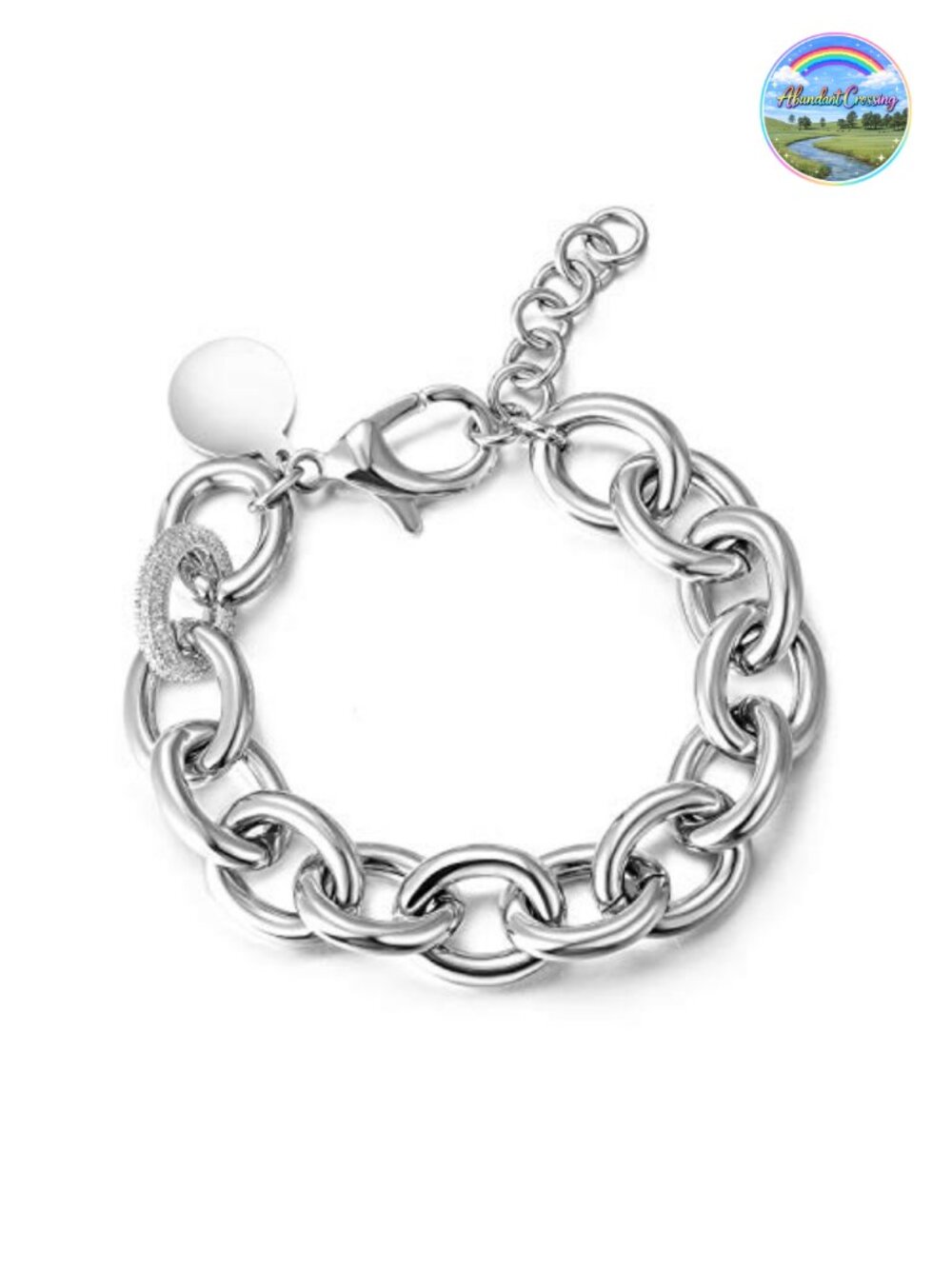 14K Gold Plated Link Chain Bracelet Women Dainty Silver Beaded Stackable Charm